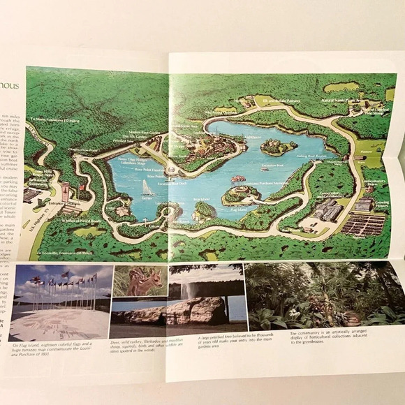 Vintage Lot of 4 Louisiana Brochures  Hodges Gardens Natchitoches Vernon Parish - Picture 11 of 16
